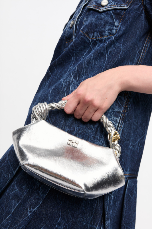 GANNI Mini Silver Bou Bag