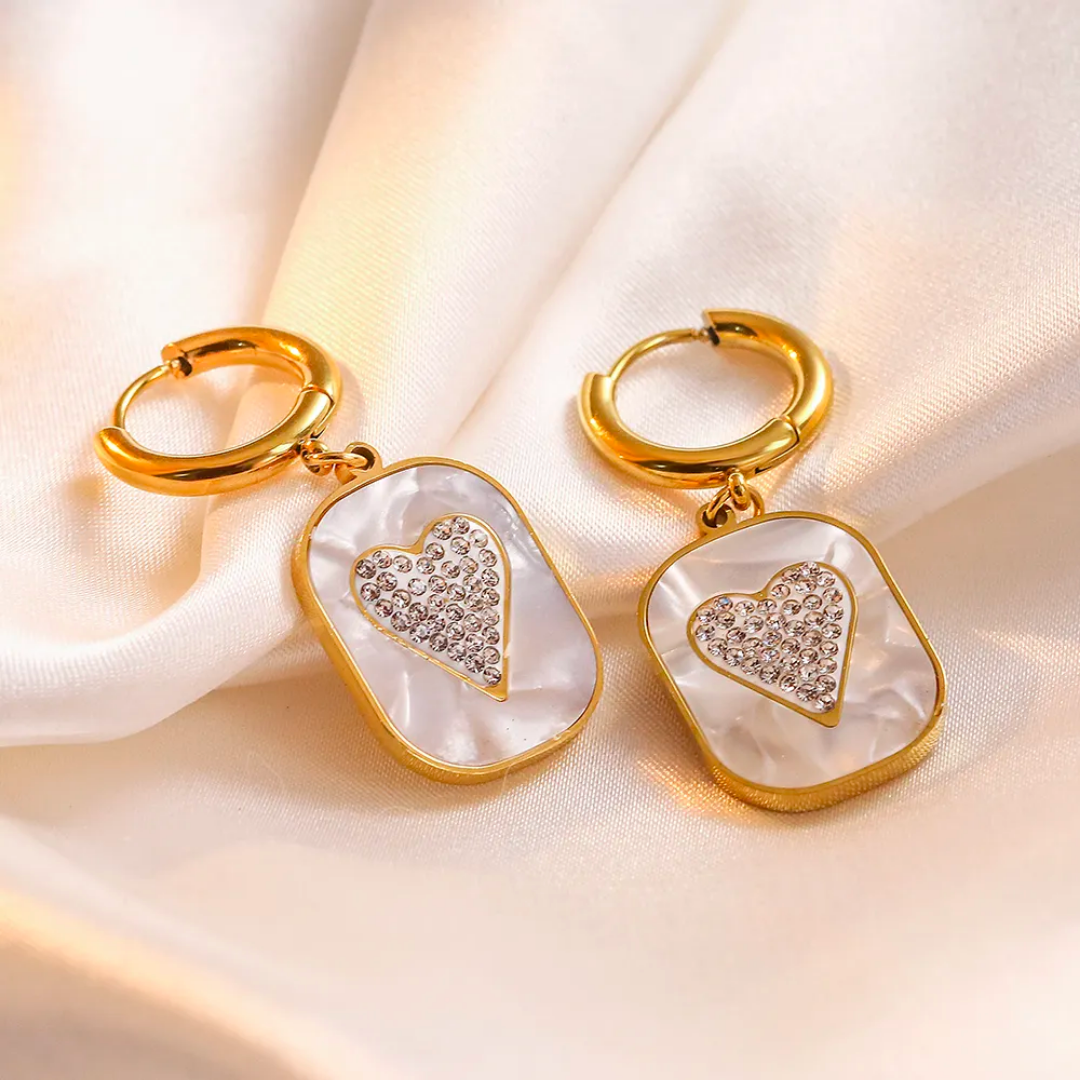 Zarcillos Pearl Hearts