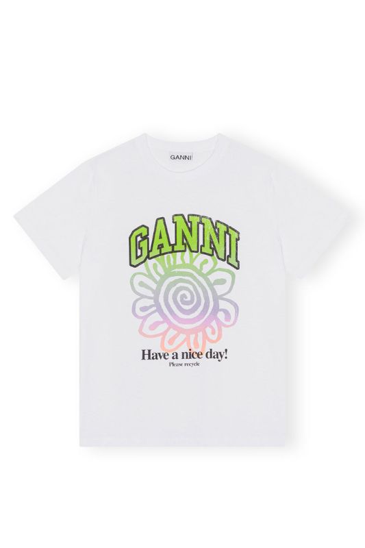 Ganni Relaxed Flower Tee