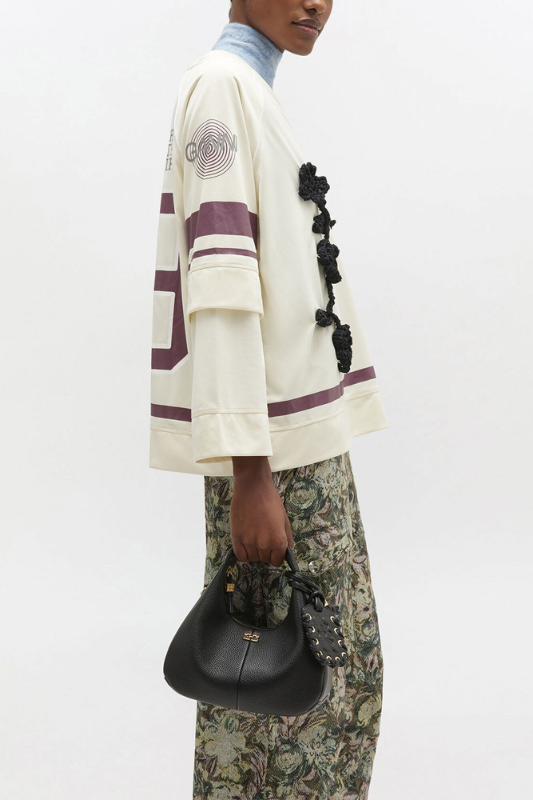 Ganni Hobo Mini Bag Black