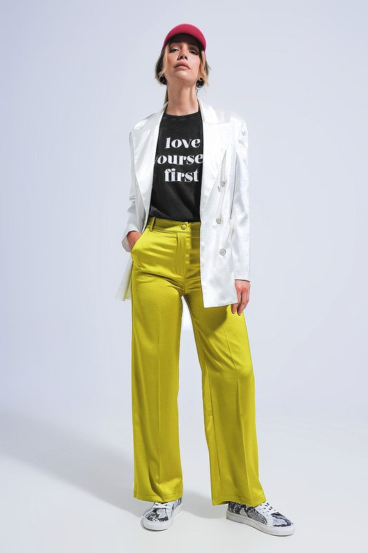Silk Yellow Pants