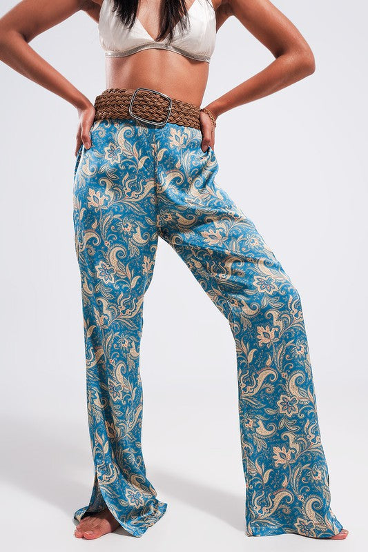 Paisley Silk Pants