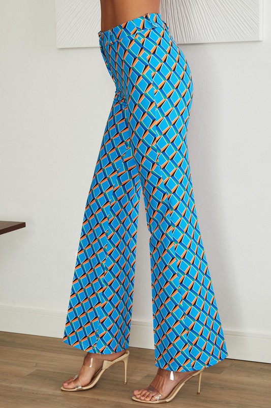 Cobalt Blue Flared Pants
