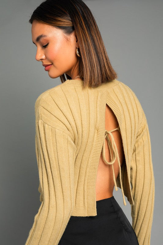 Open Back Sweater
