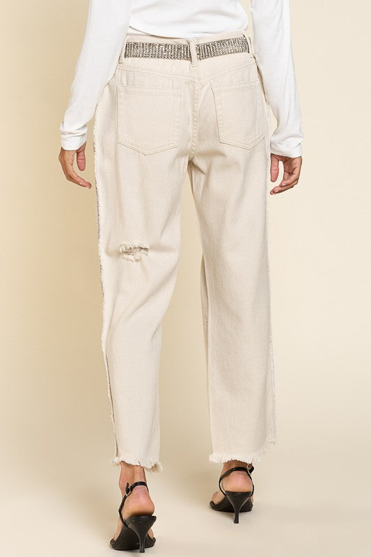 Funky Straight Beige Pants