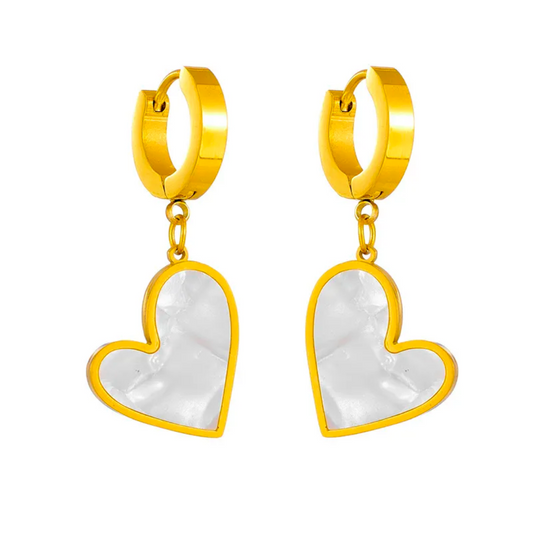 Zarcillo Pearl Heart