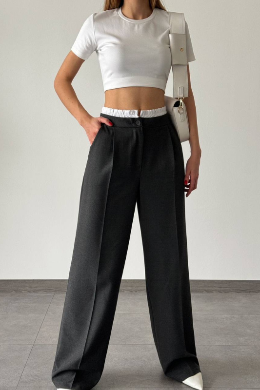 Dark Grey High Waisted Pants
