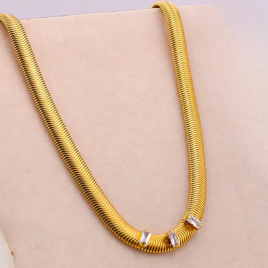 Golden Rhinestone Necklace