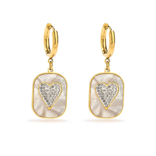 Zarcillos Pearl Hearts