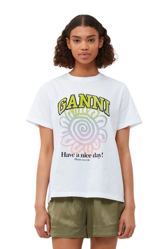Ganni Relaxed Flower Tee