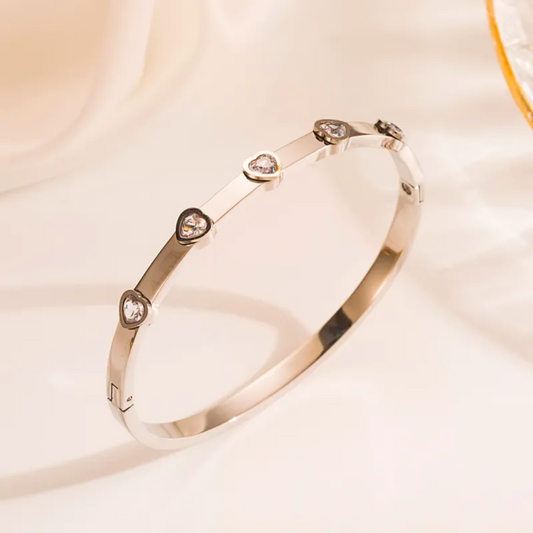 Brazalete Silver Hearts