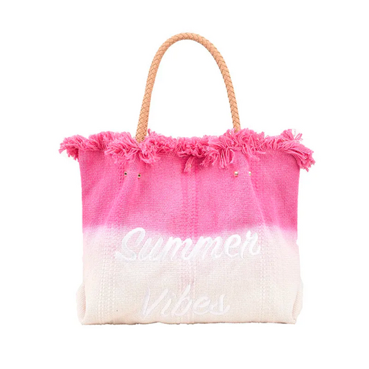 Summer Vibes Tote Bag Pink Gradient