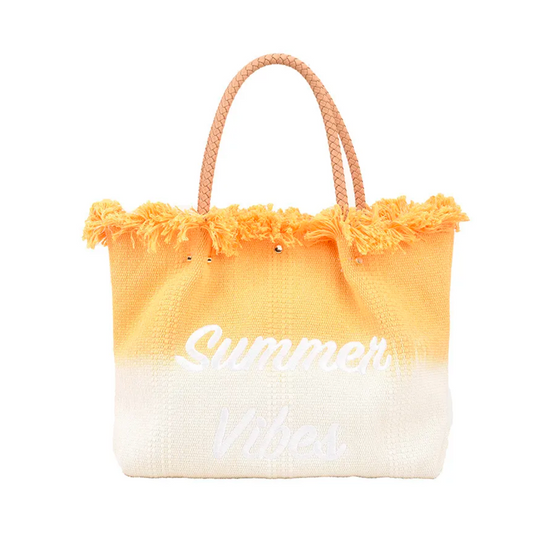 Summer Vibes Tote Bag Yellow Gradient