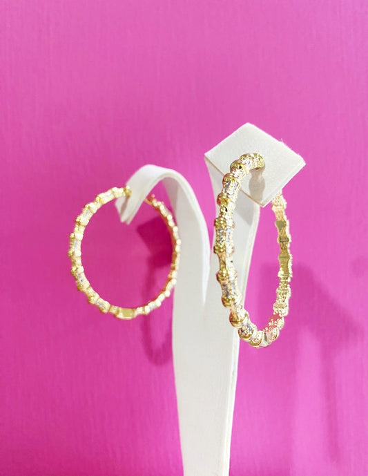 Zarcillo Skinny Diamond Hoop