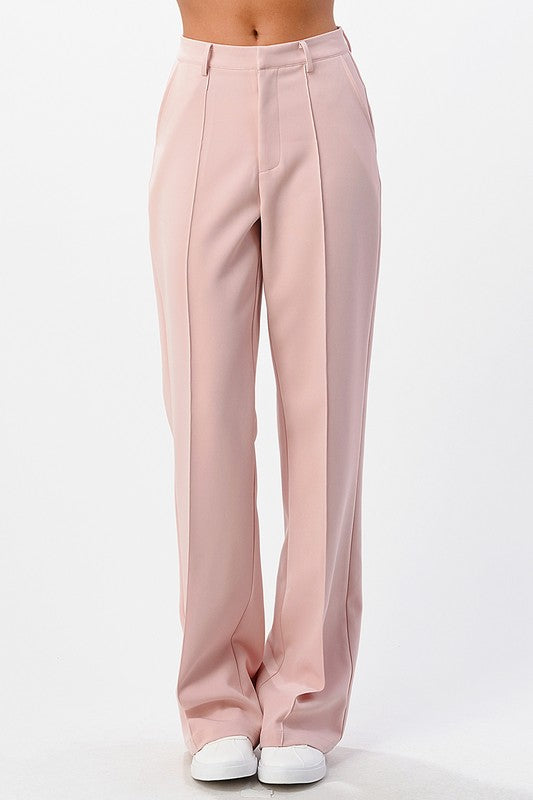Pink Fancy Wide Leg Pants