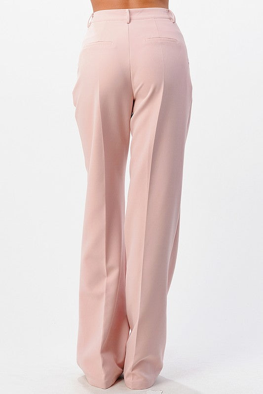 Pink Fancy Wide Leg Pants
