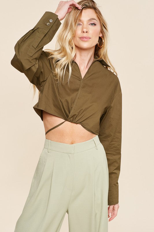 Camisa Cropped Verde