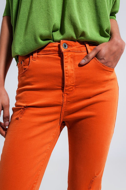 Orange Skinny Jeans