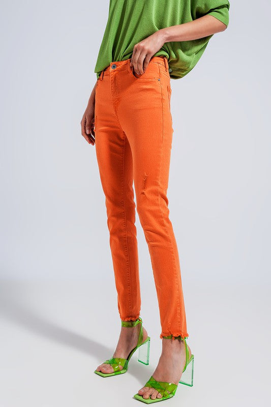 Orange Skinny Jeans