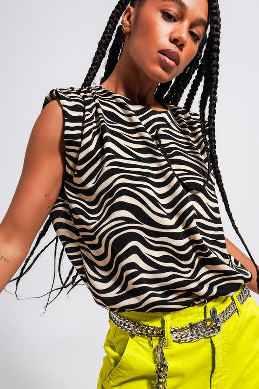 Zebra Print Top