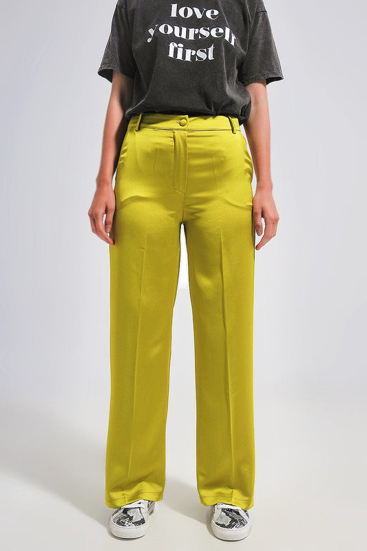 Silk Yellow Pants