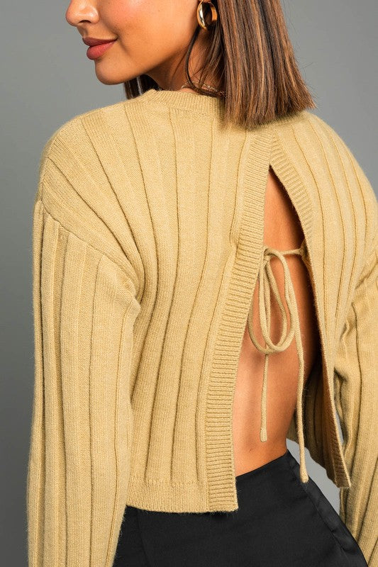 Open Back Sweater