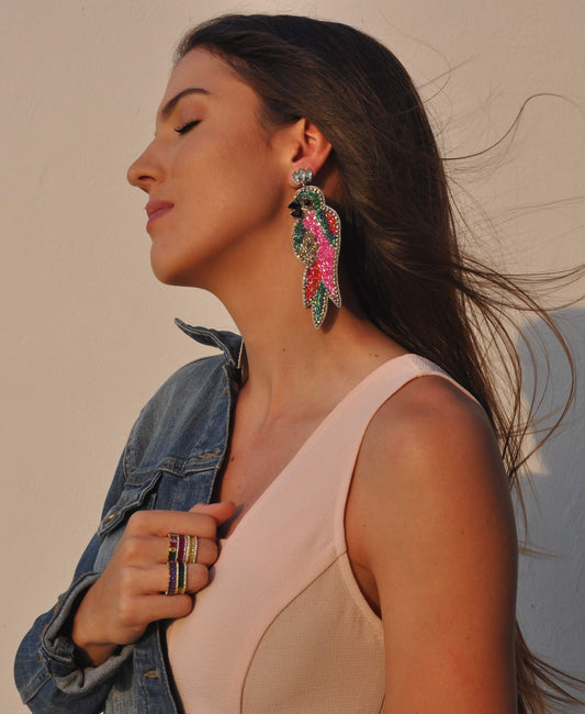 Zarcillos Birdy Pink