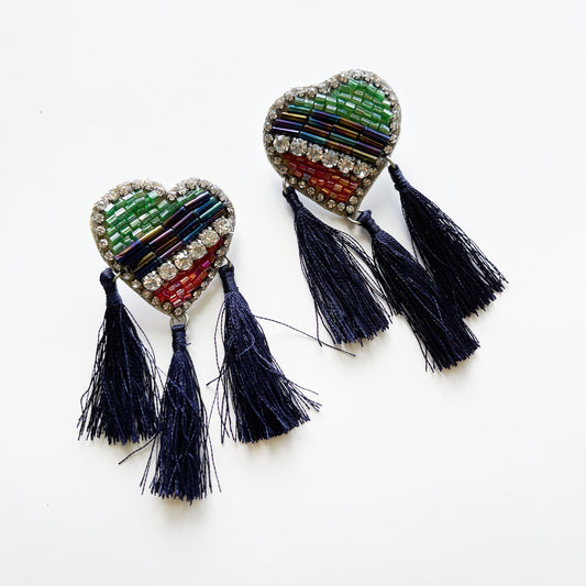 Zarcillos Blue Heart