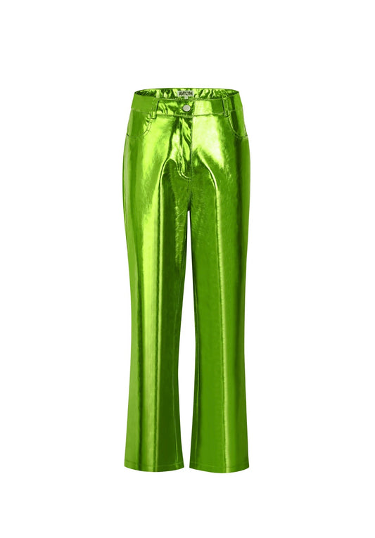 Lupe Metallic Pants Bright Green